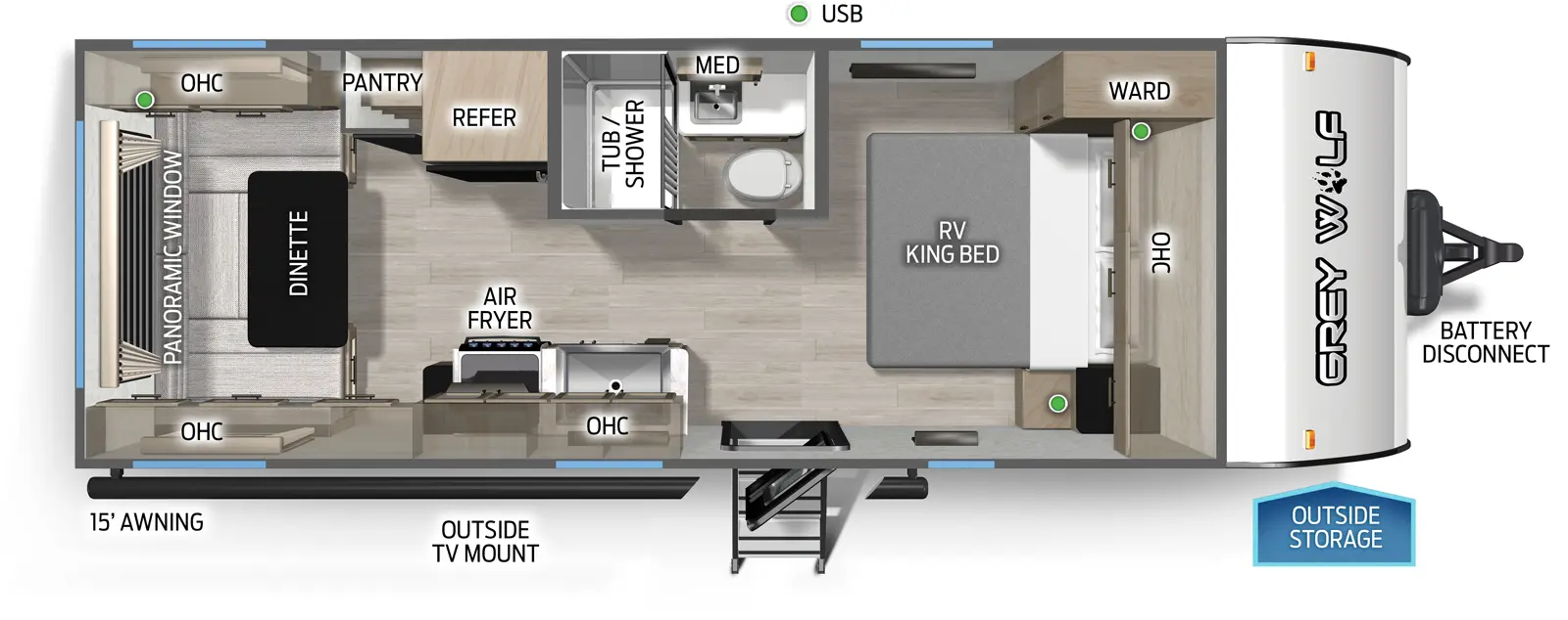 Grey Wolf 20RDSE Floorplan